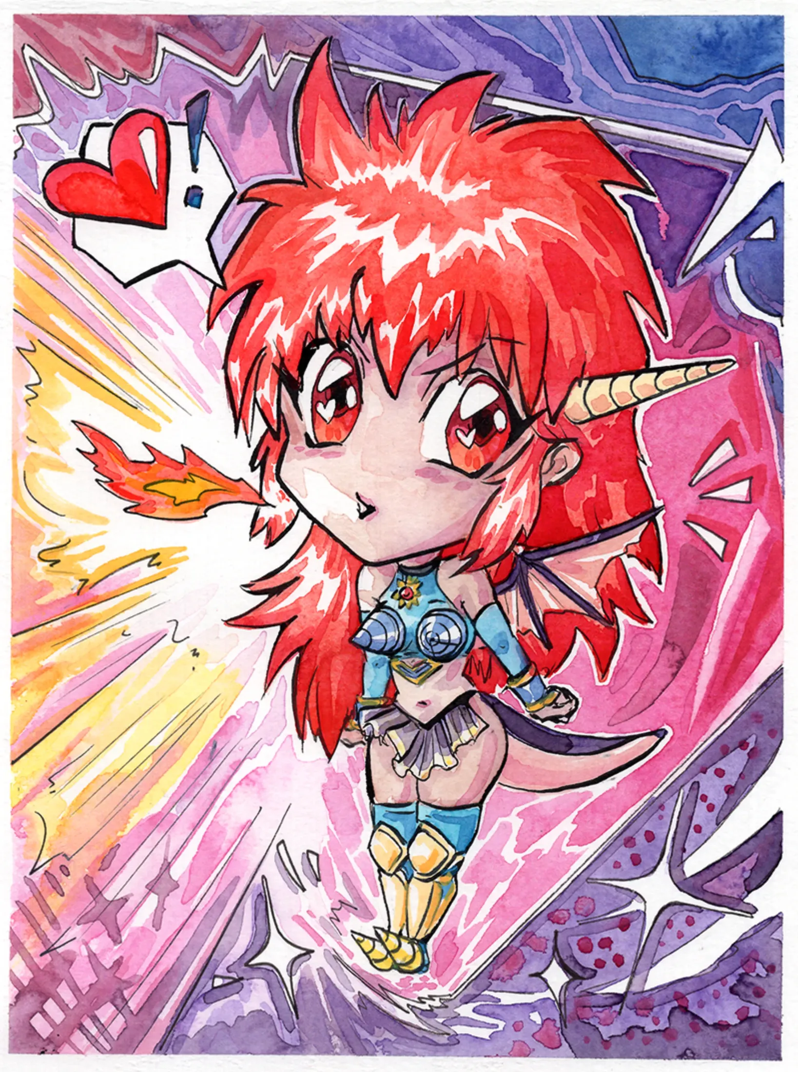 Sold original artwork: Dragon Half Mink.