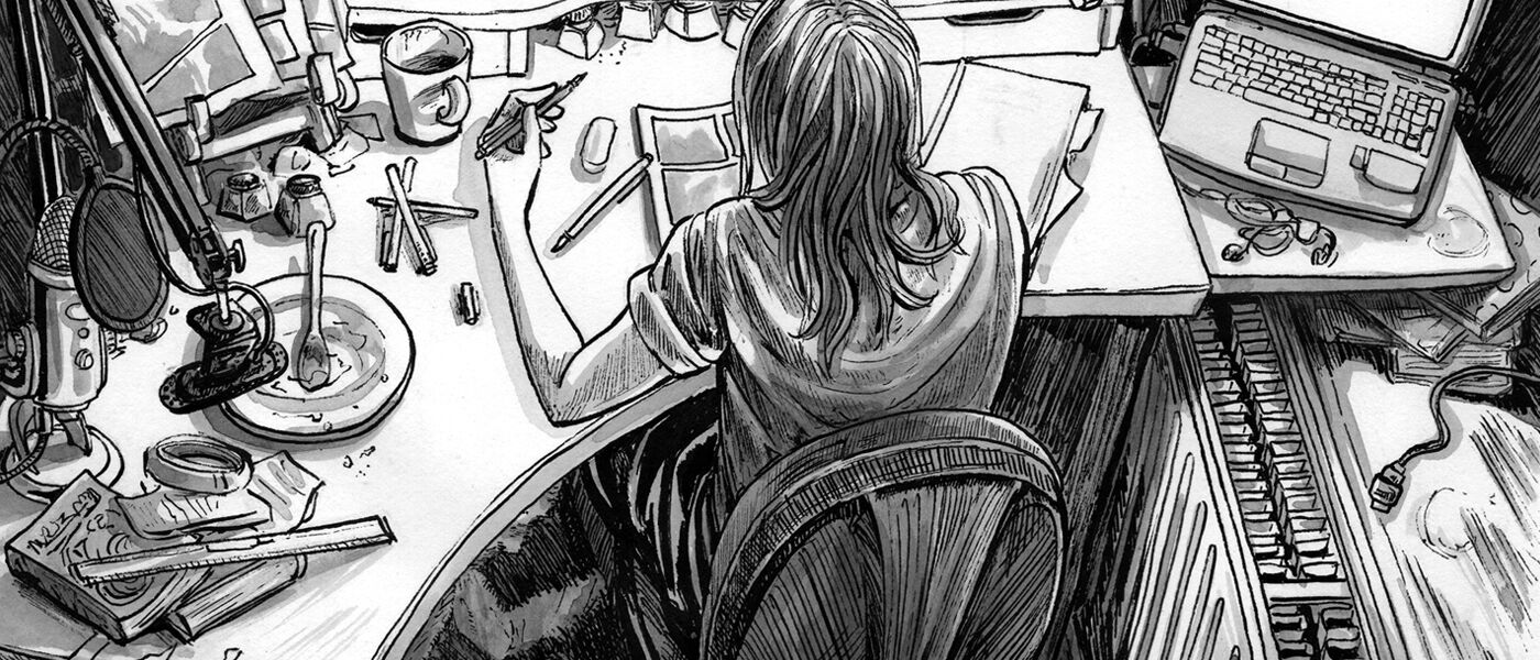 Horror comics header art.
